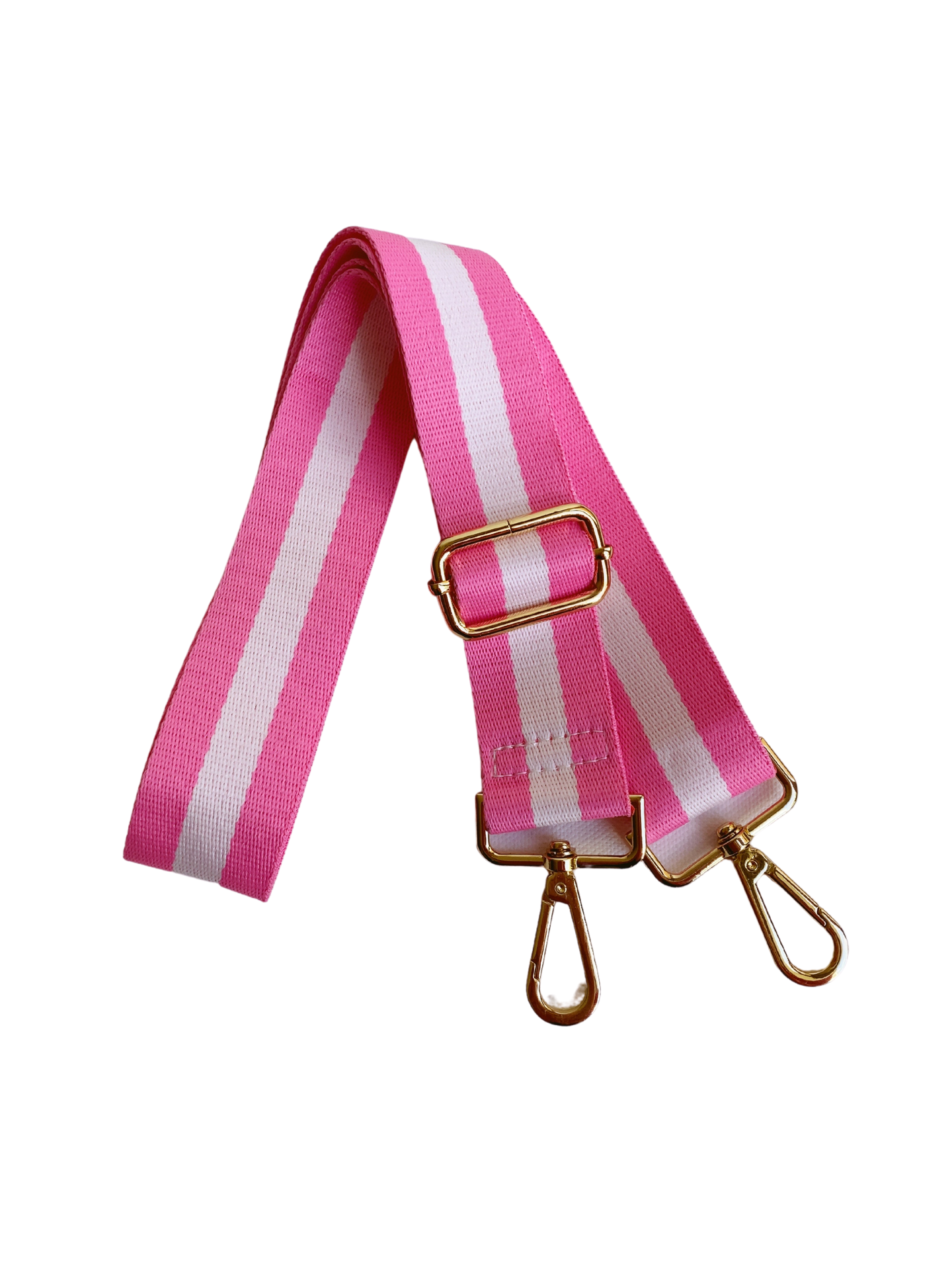 Stripe Bag Strap - Pink/White