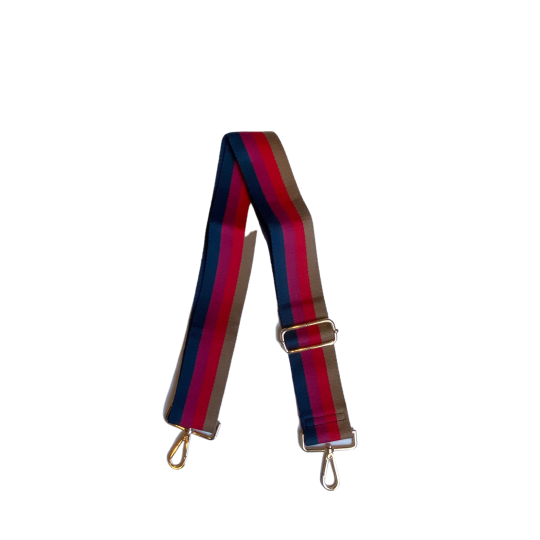 Bag Strap  - Tan/Red Multi 5cm