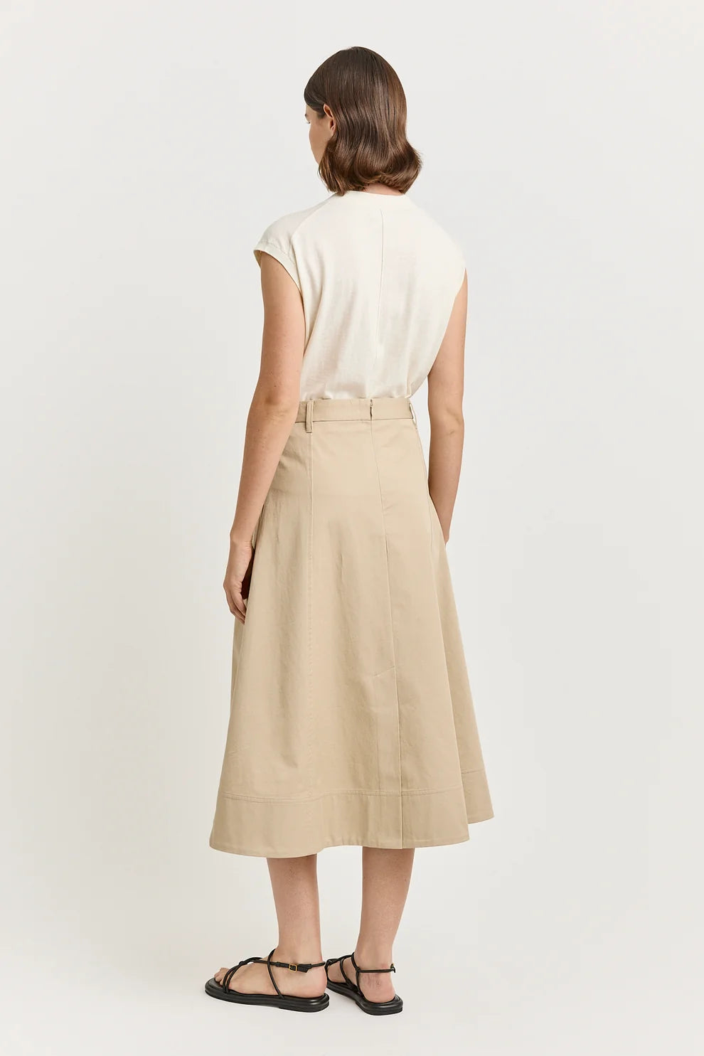 A-line midi skirt