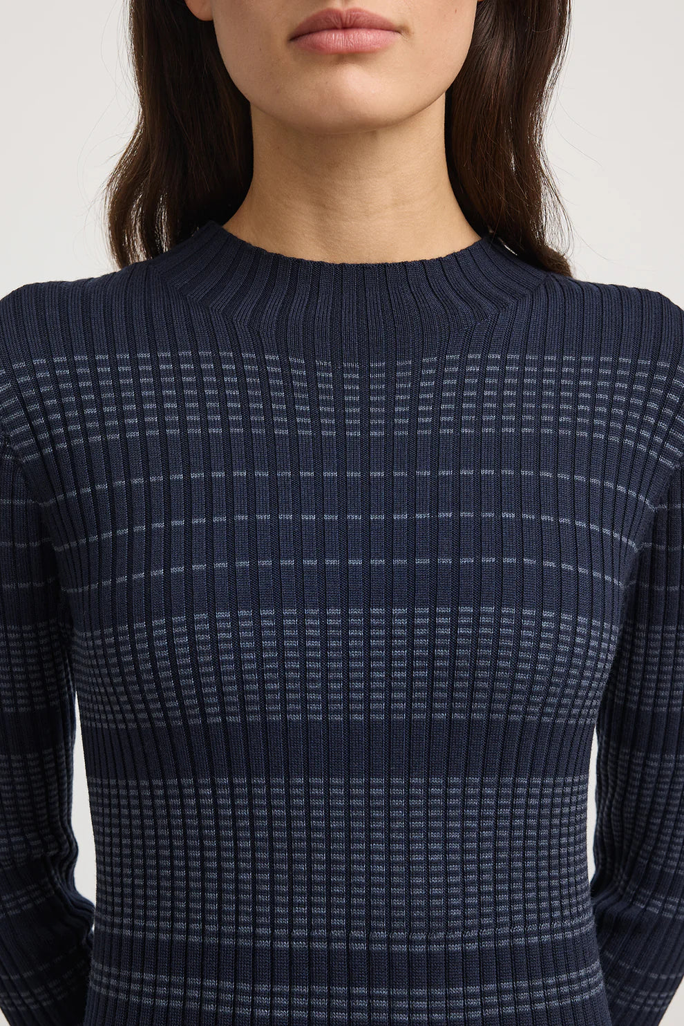 Gradient Stripe Dress - French Navy