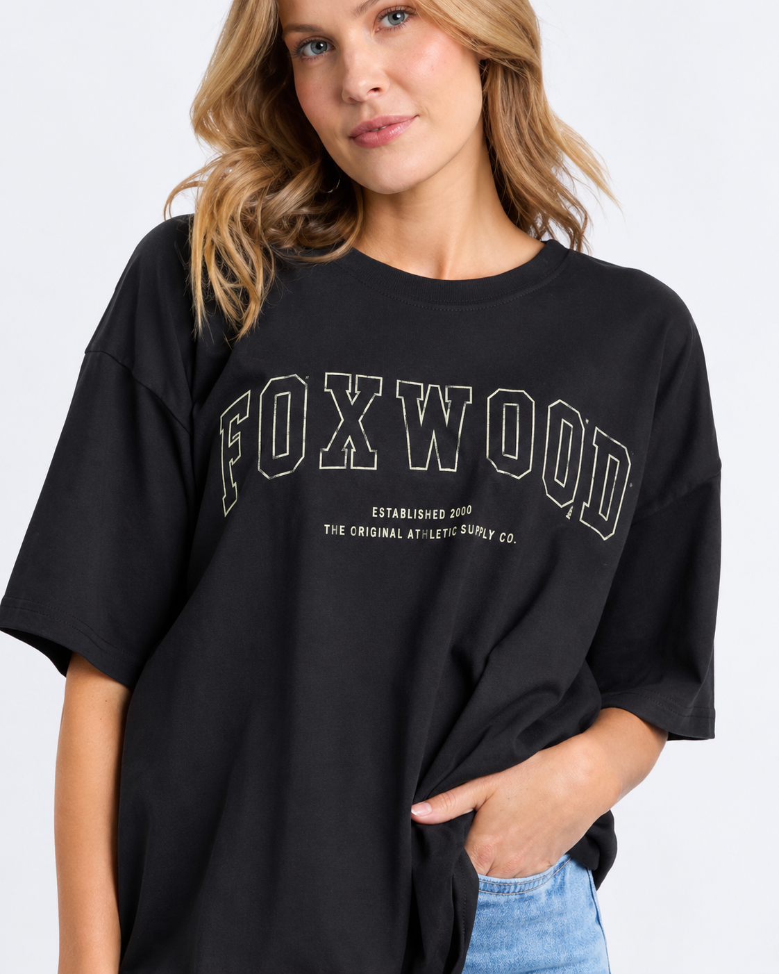 Foxwood Interval Metallic Tee - Gold/Black