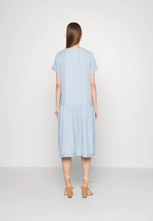 JOSEFINE SS COTTON DRESS - BLUE HERON