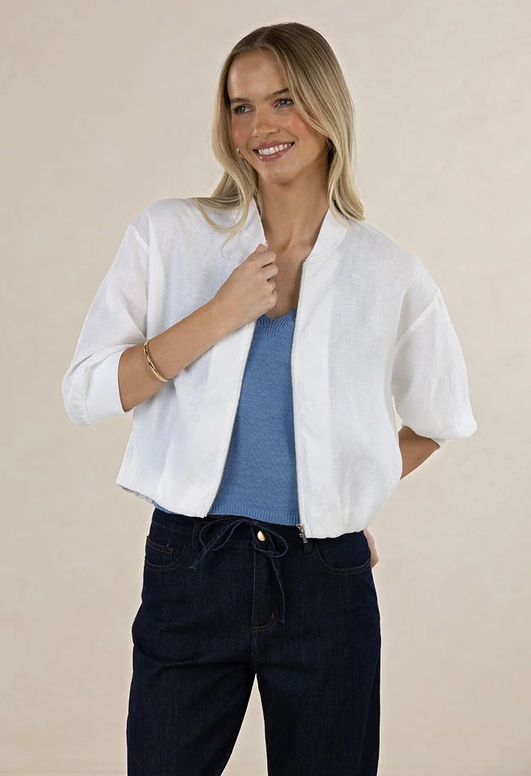 Arden Bomber Jacket - White