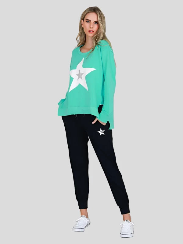 Grace Silver Star Sweatshirt - Aquatic