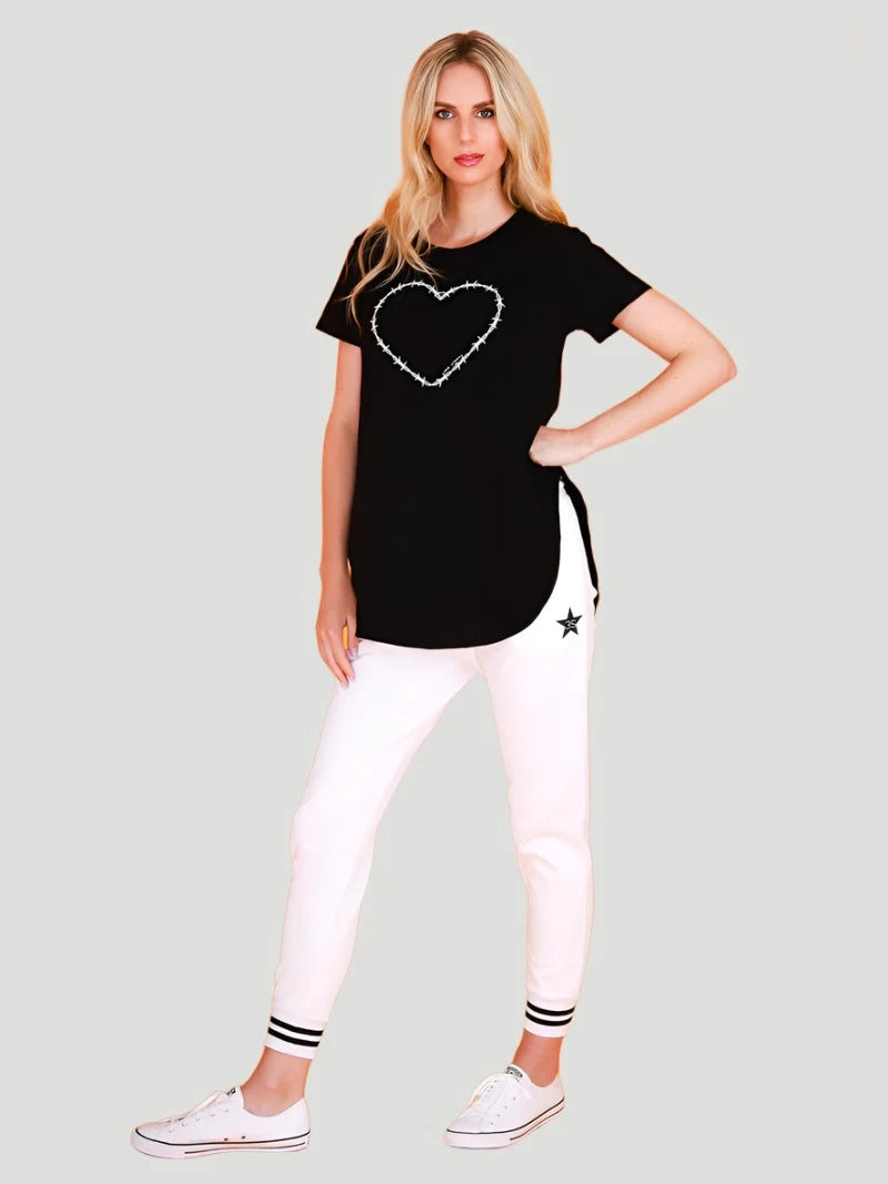 Mable Heart T-shirt - Black