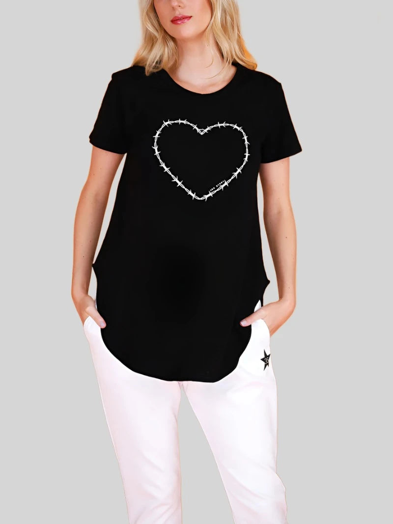 Mable Heart T-shirt - Black