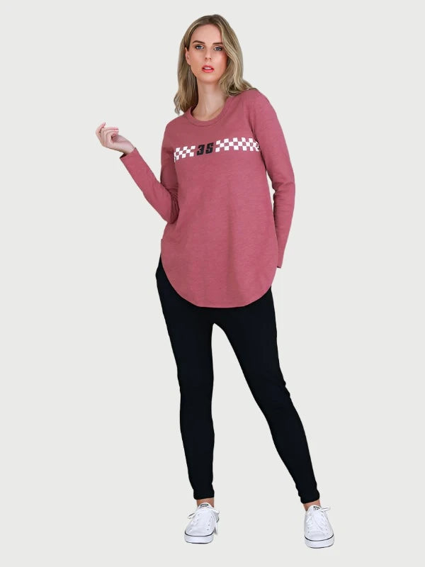 Windsor 3S Check Tee - Plummy