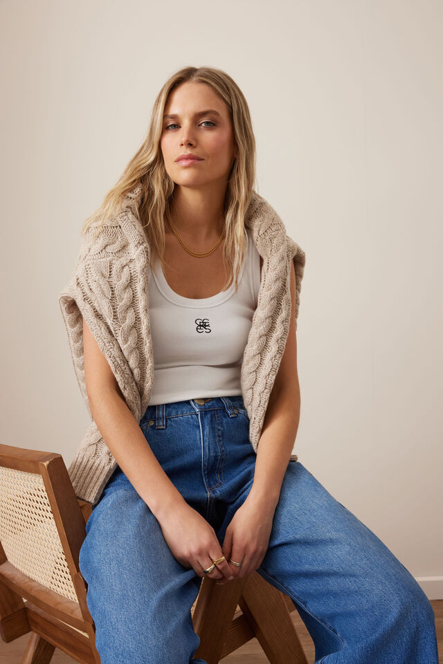 Ribbed cotton tank