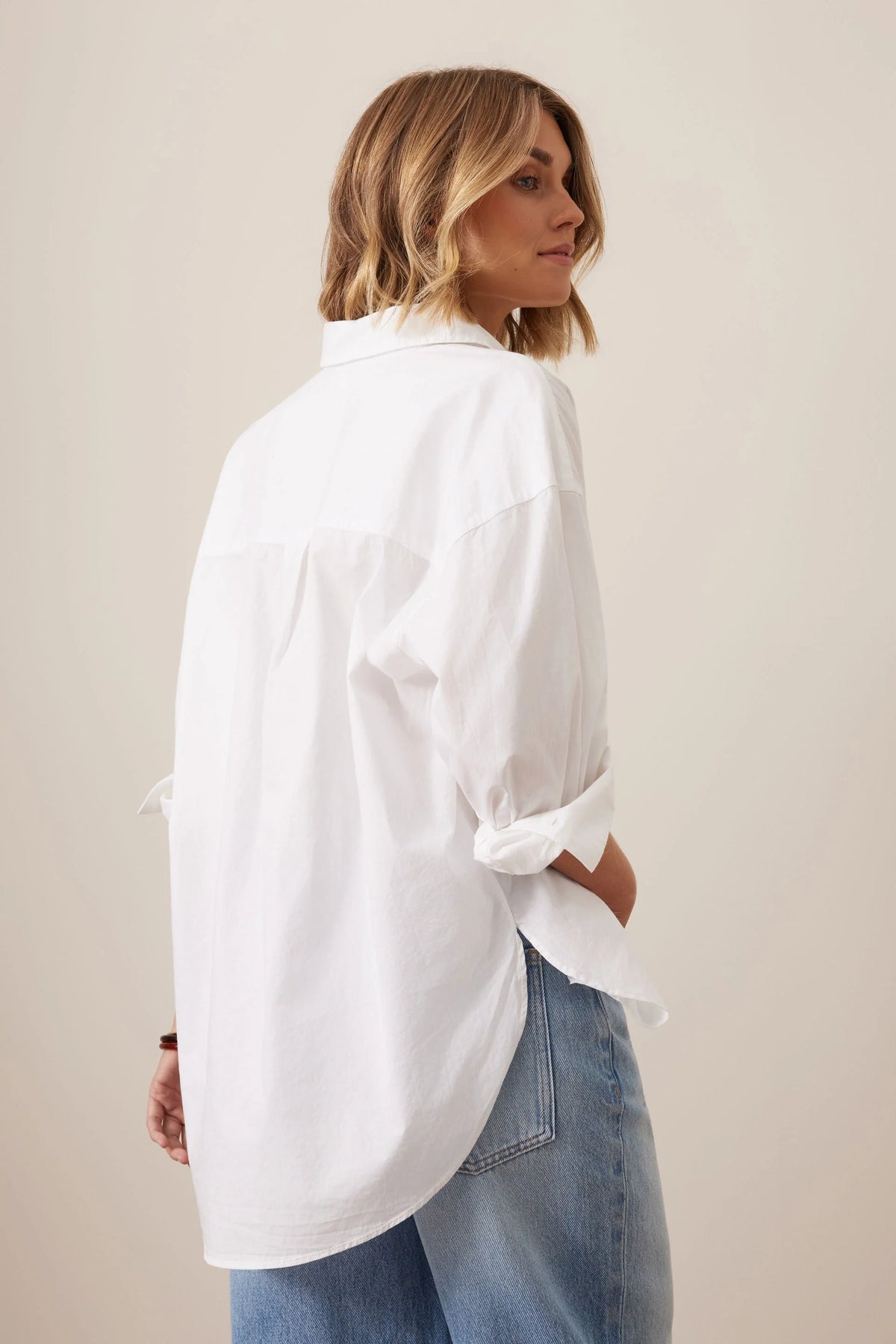 Peta Oversized Shirt  - White
