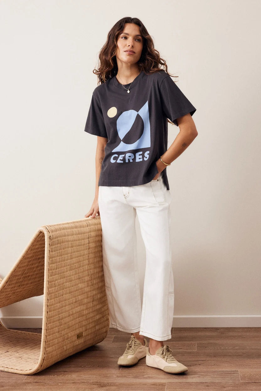 Stevie Slouchy Tee - Phantom Ceres Moon