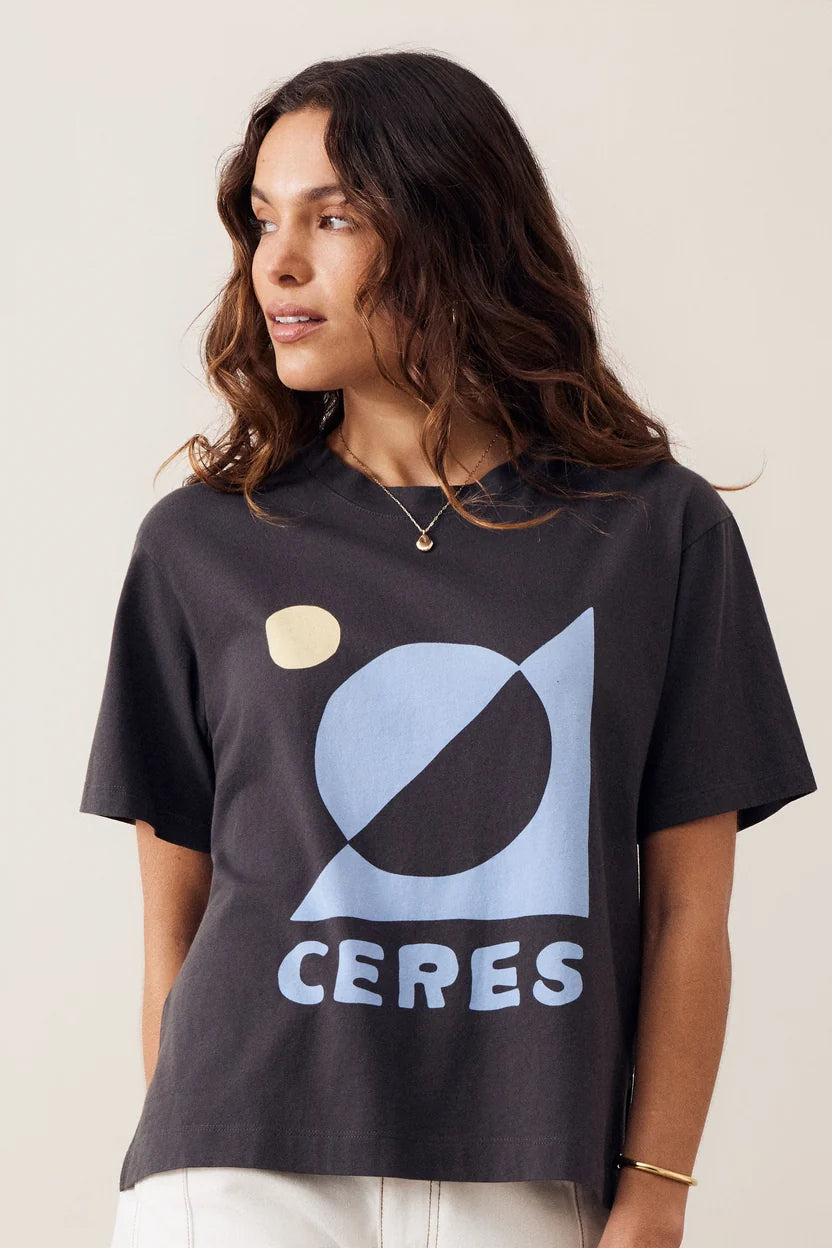 Stevie Slouchy Tee - Phantom Ceres Moon