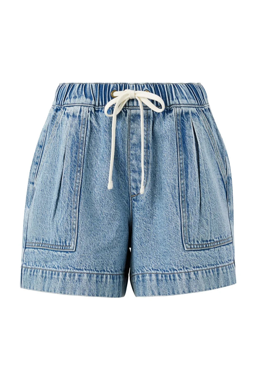 Darcy Relaxed Short - washed vintage blue