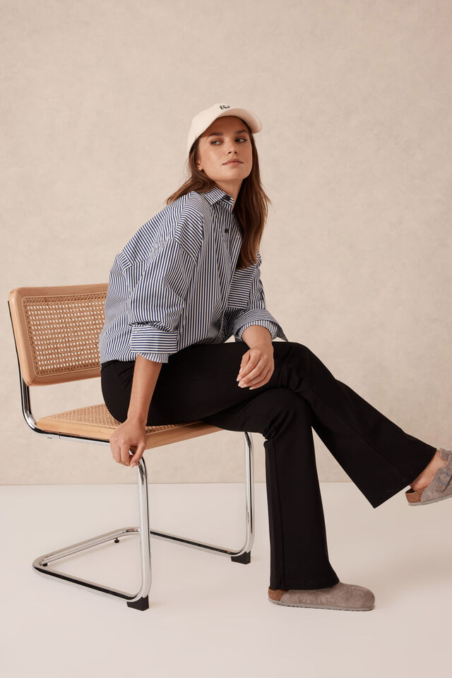 Paige Ponte Bootleg Pant - Black
