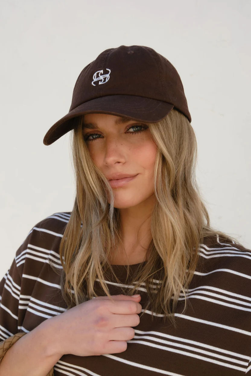 chocolate brown cap hat 