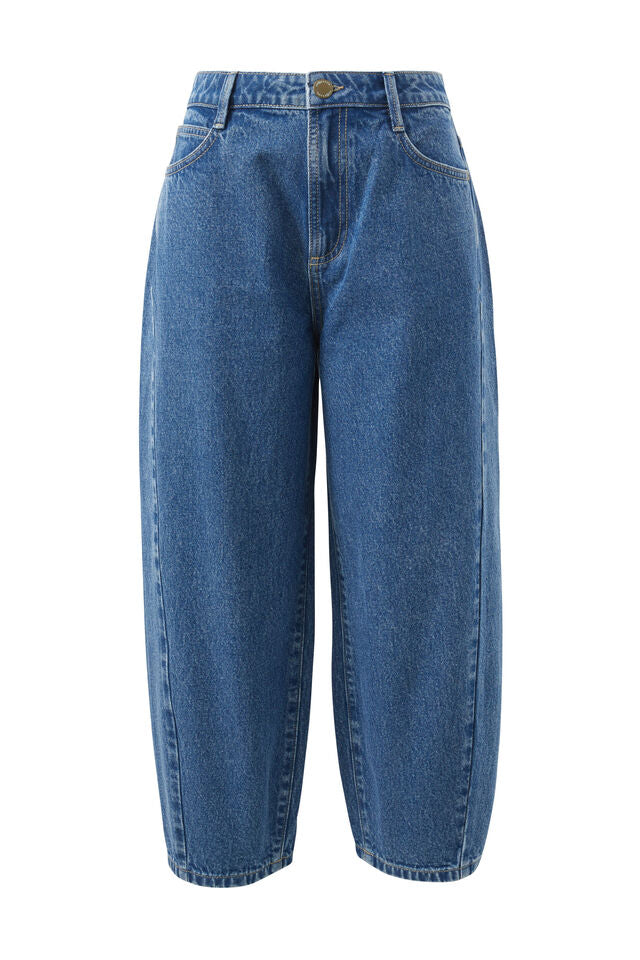 Maggie Tapered Barrel Jean - Fresh Indigo