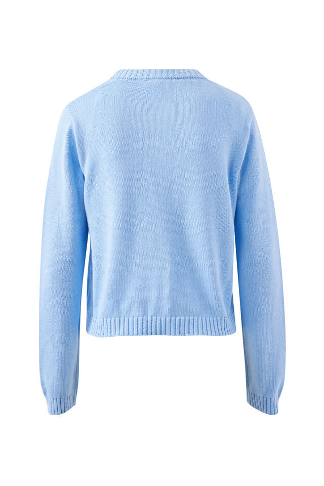 Nelly Knit Cardi - China Blue