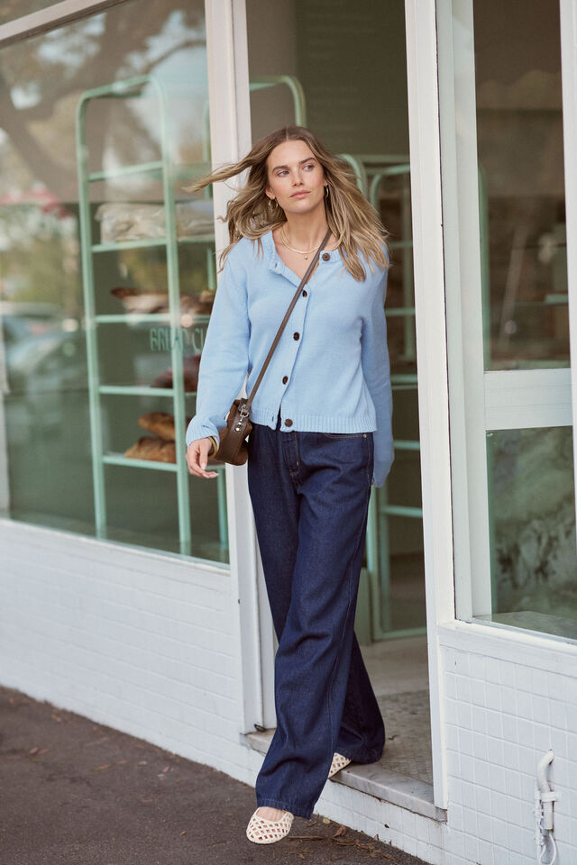 Nelly Knit Cardi - China Blue