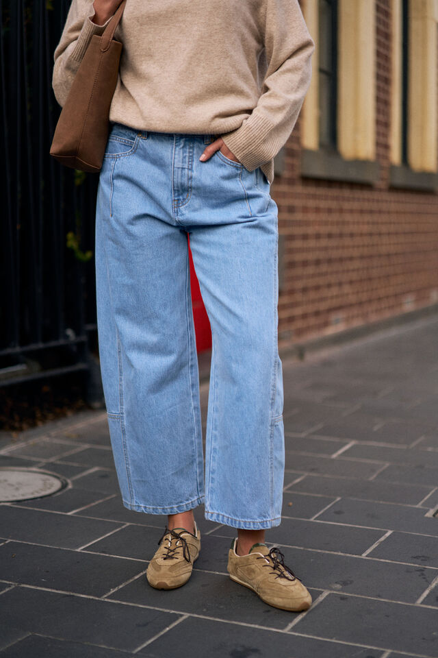Denim Barrel leg jean