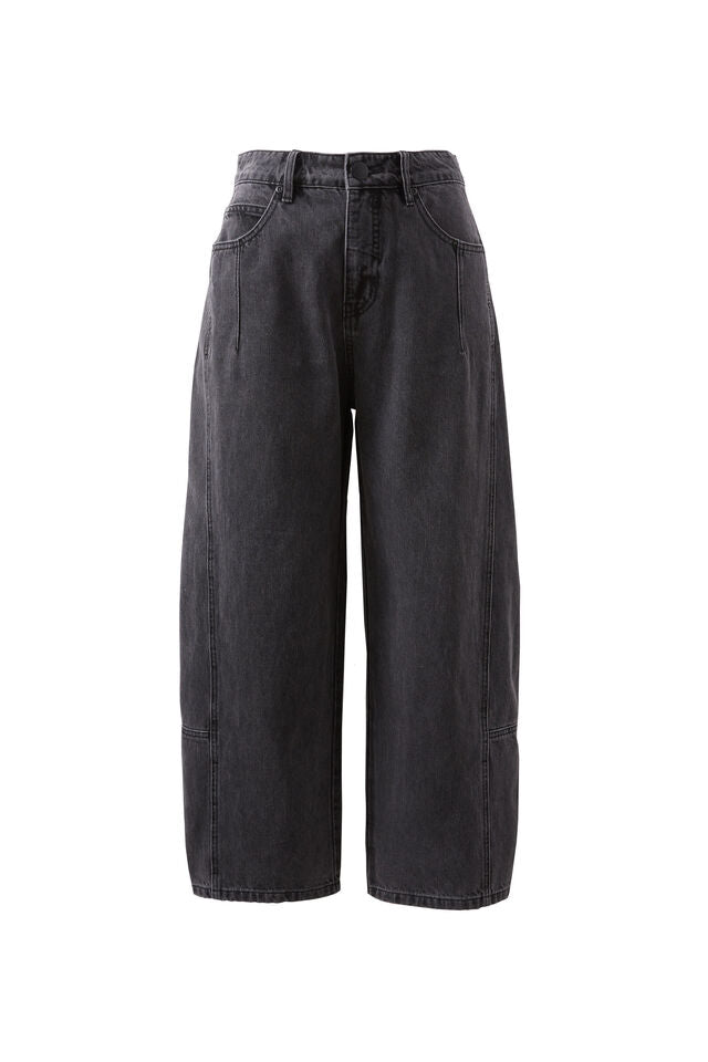 Demi Barrel Jean - Faded Black