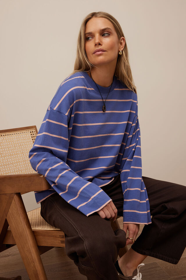 Stripy cotton tee