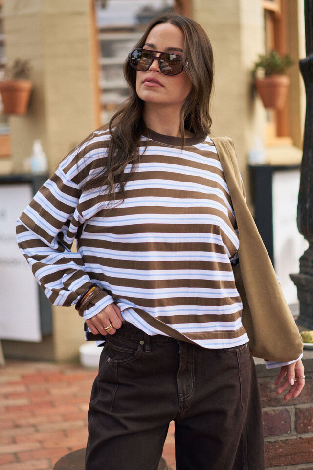 Striped cotton tee