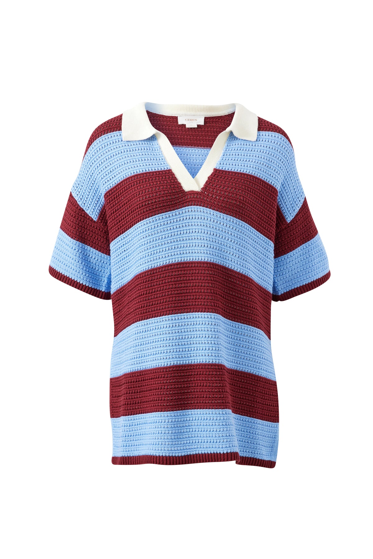 Mara s/s Knit Tunic - Mulberry Stripe