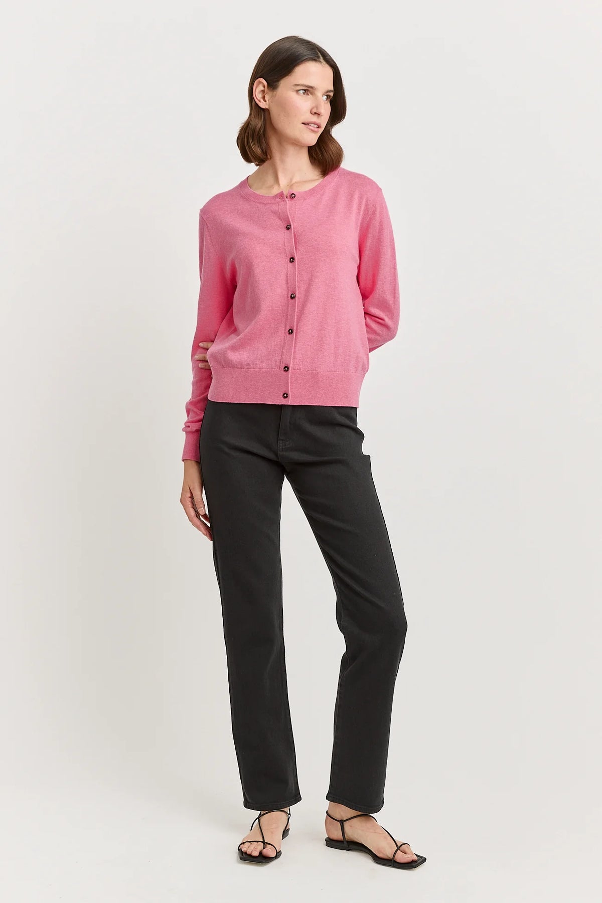 Pink cotton cardi