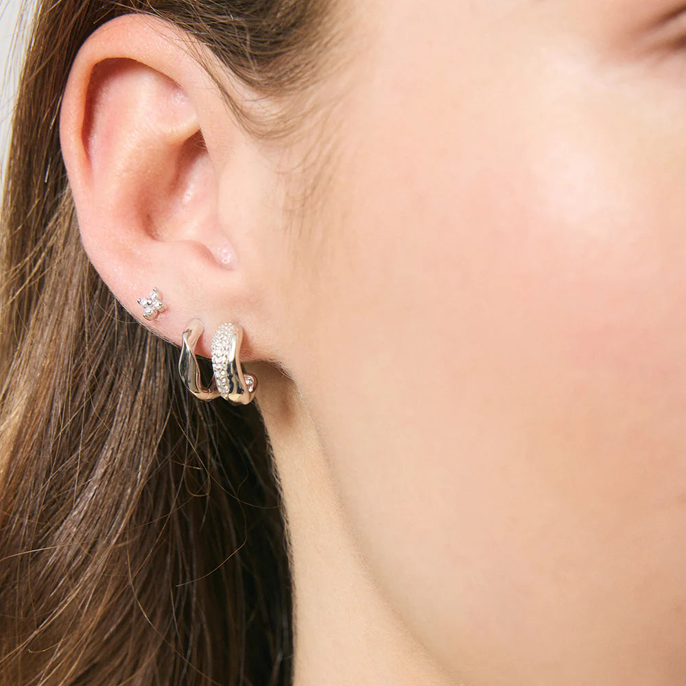 Diya Cartilage Earrings - Silver