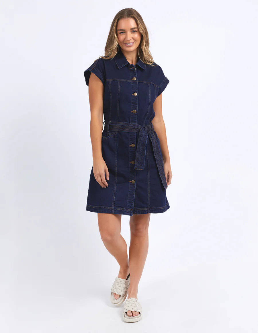 Heidi Dress - Dark Blue Denim