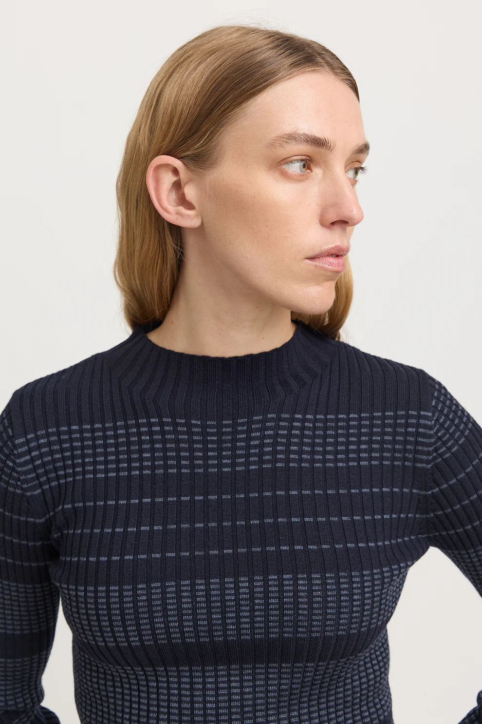 Gradient Stripe Funnel - French Navy