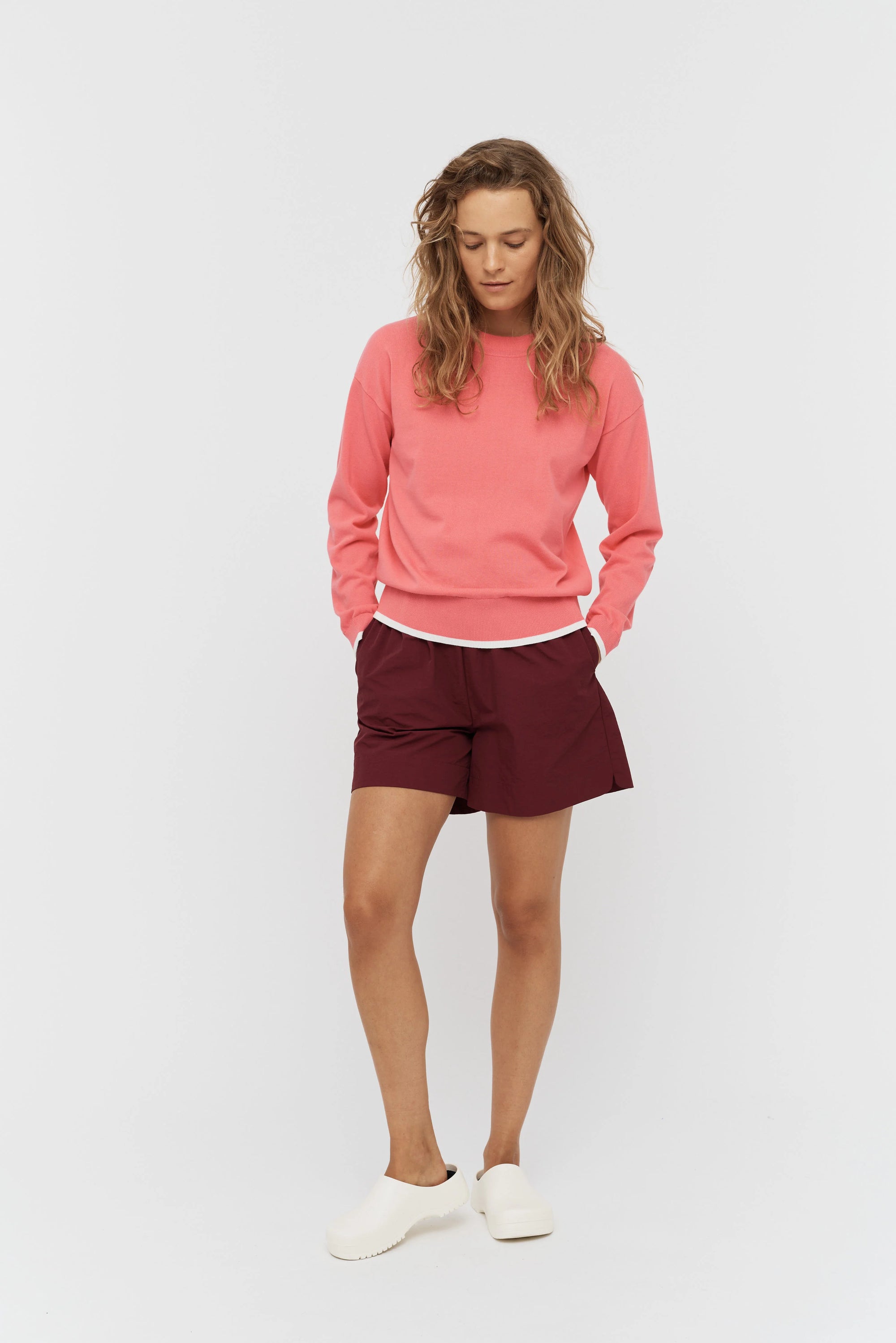 Leia Tipped Sweater - Surreal Pink/Birch