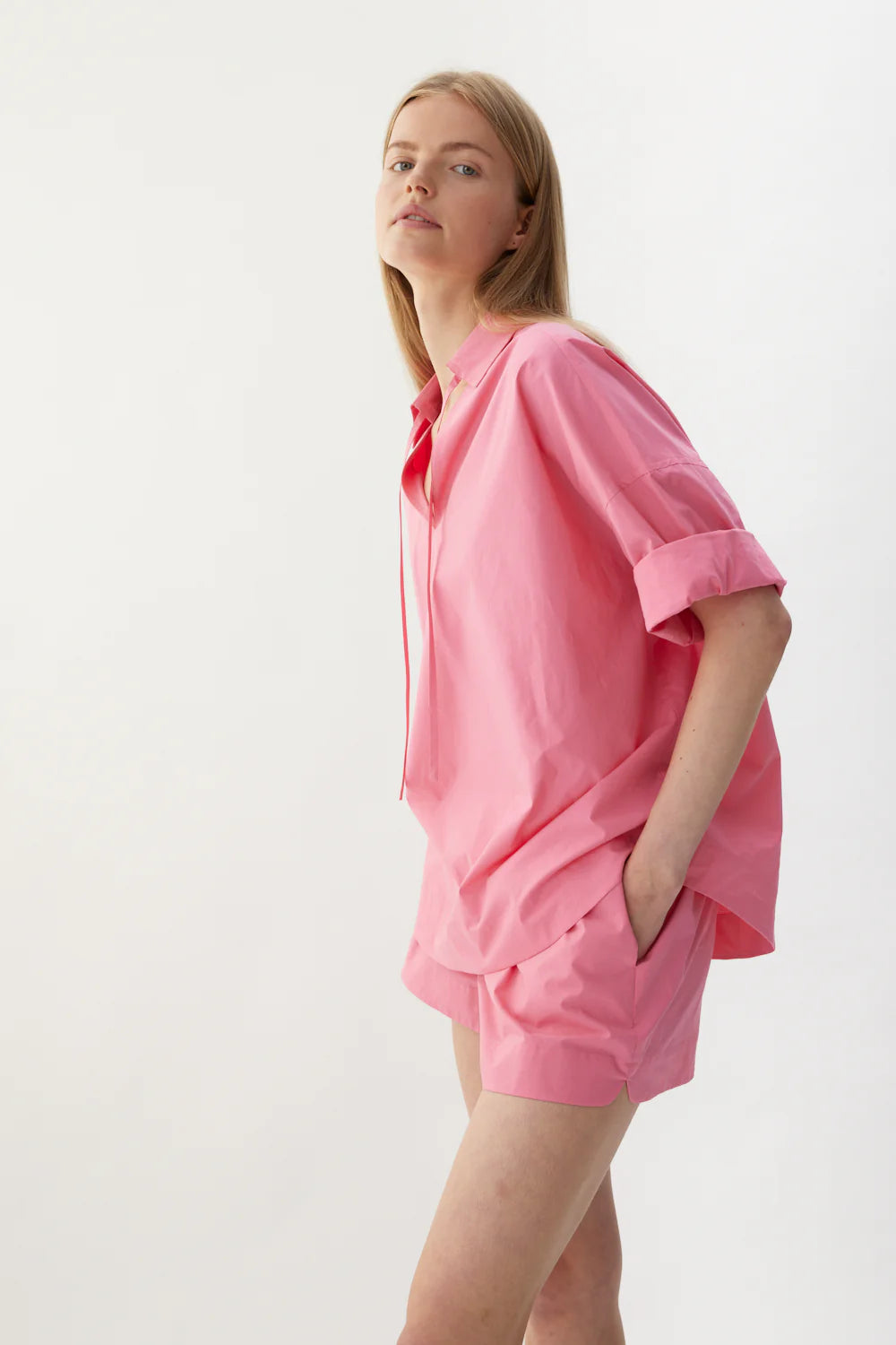 Billie Shirt Sleeve Shirt - Rosa