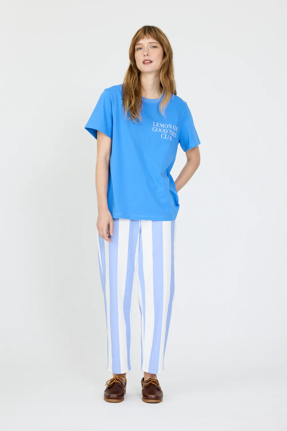 Good Times Club T-Shirt -Ink Blue/Off White