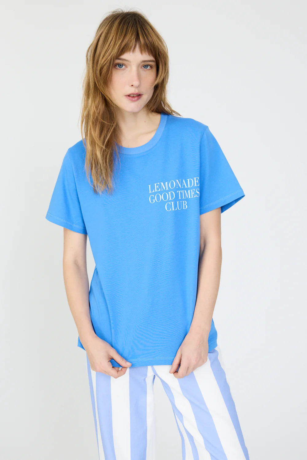 Good Times Club T-Shirt -Ink Blue/Off White