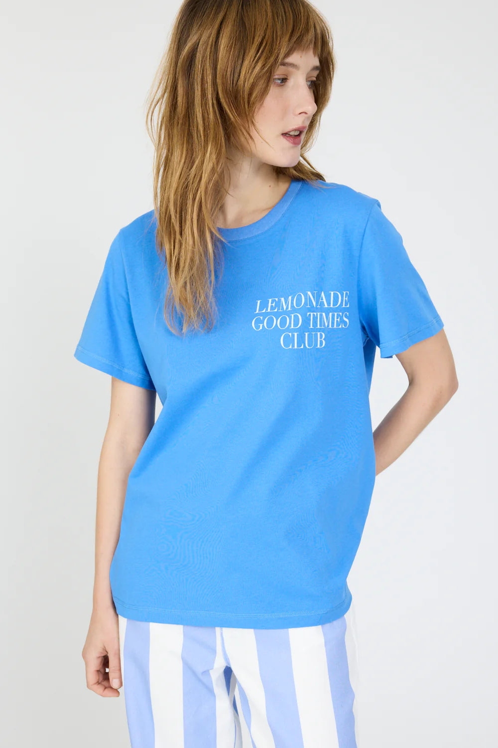 Good Times Club T-Shirt -Ink Blue/Off White