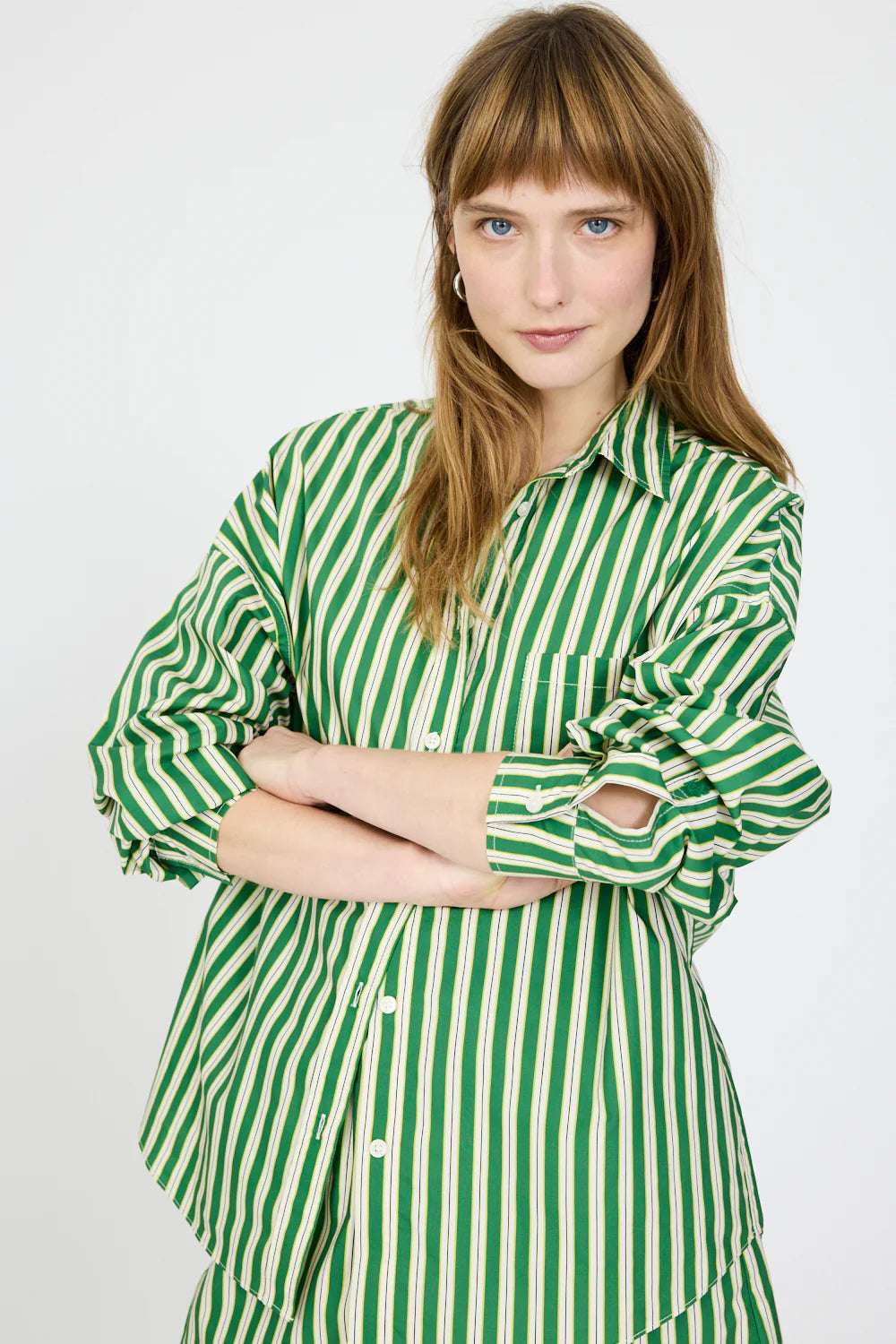Chiara Long Sleeve Shirt -Forest/Apple Green/Birch
