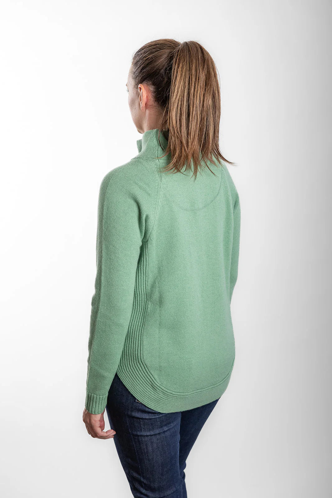 Funnel Neck Jumper - Mint Green
