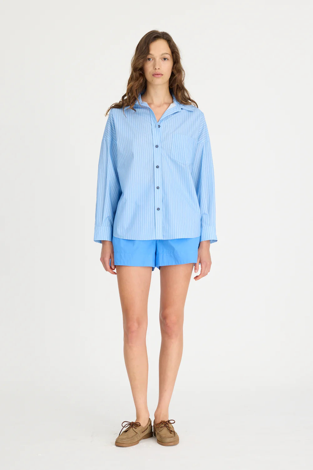Chiara Long Sleeve Shirt Pinstripe