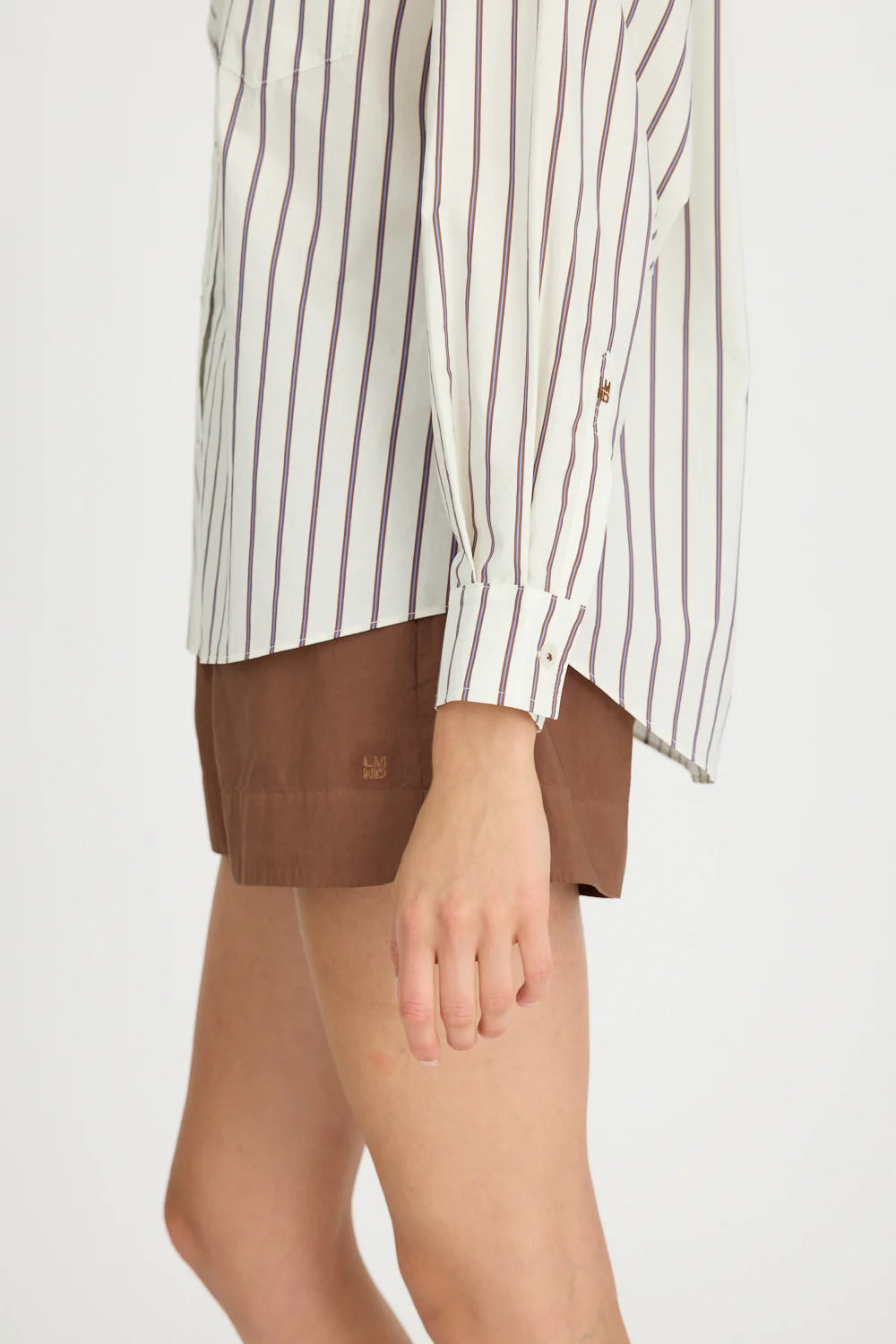 Chiara Long Sleeve Shirt Stripes - Vanilla Stripes