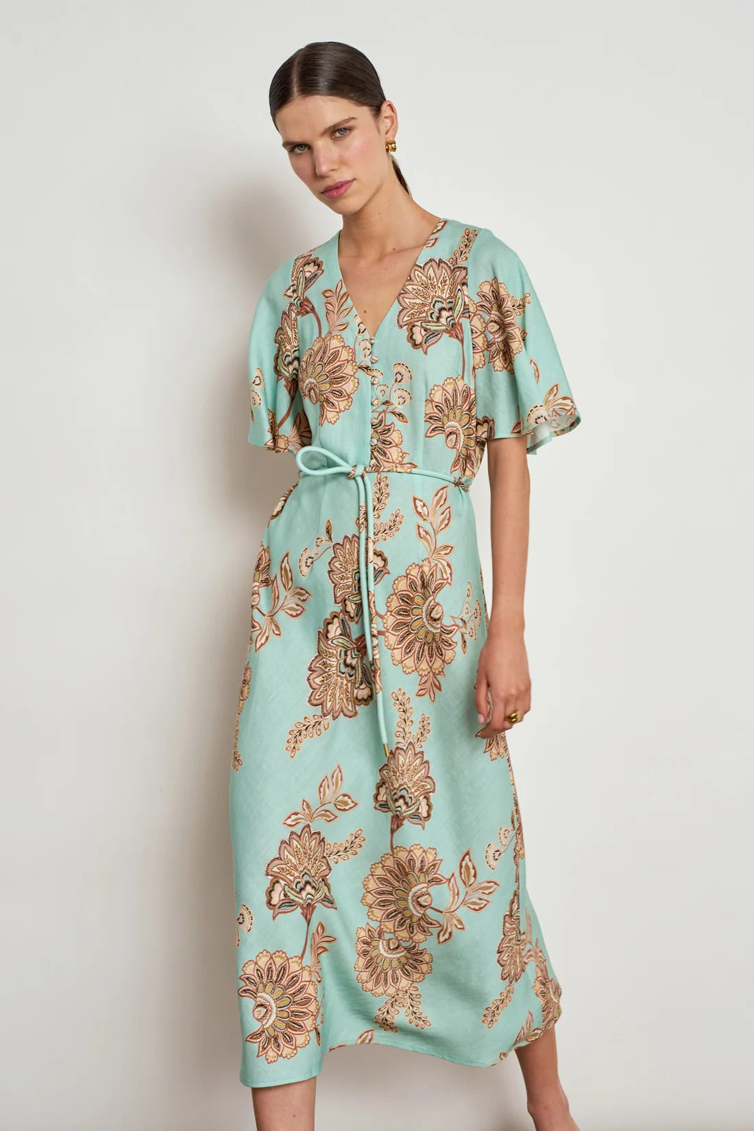 Short sleeve midi dress