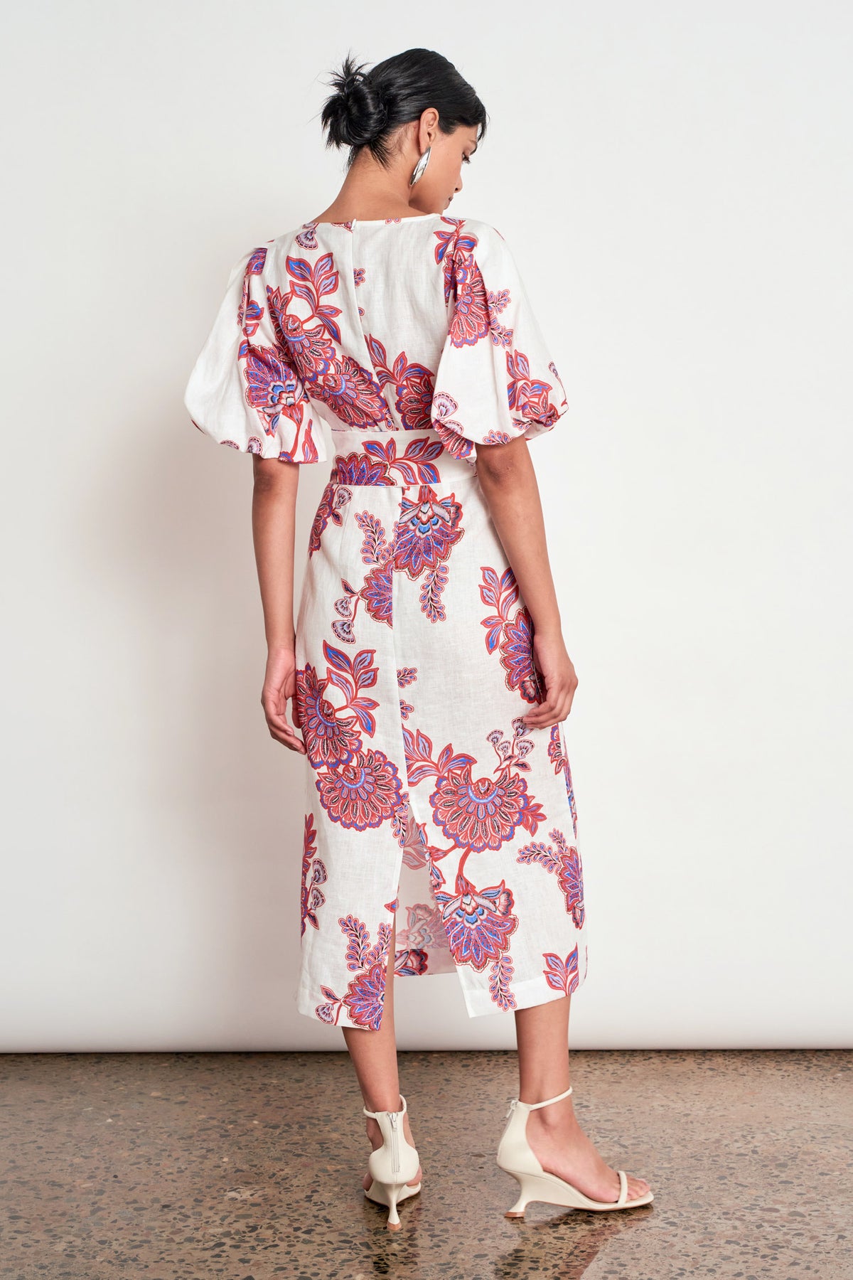 Linen midi dress
