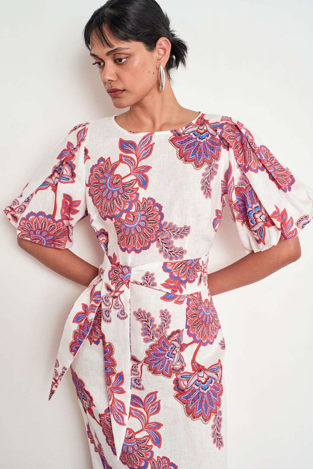Paisley linen dress
