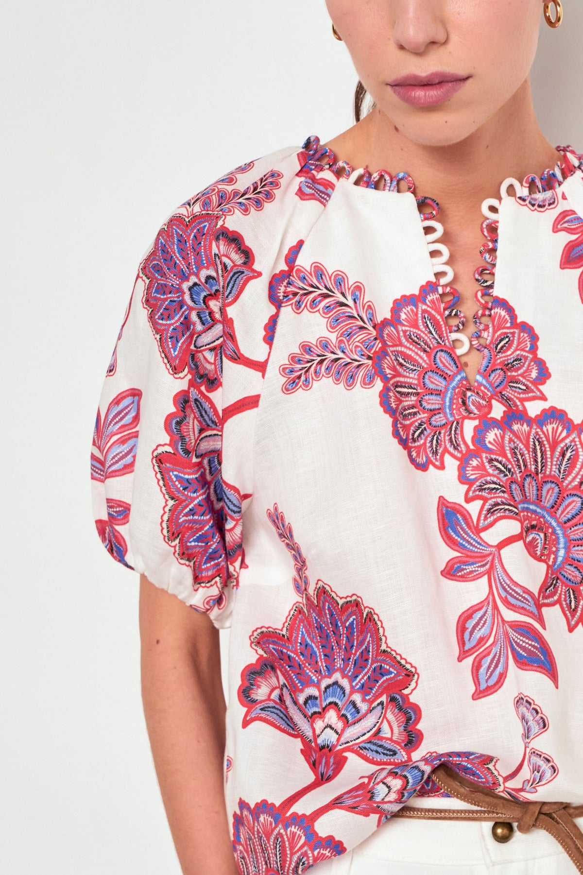 Paisley linen top