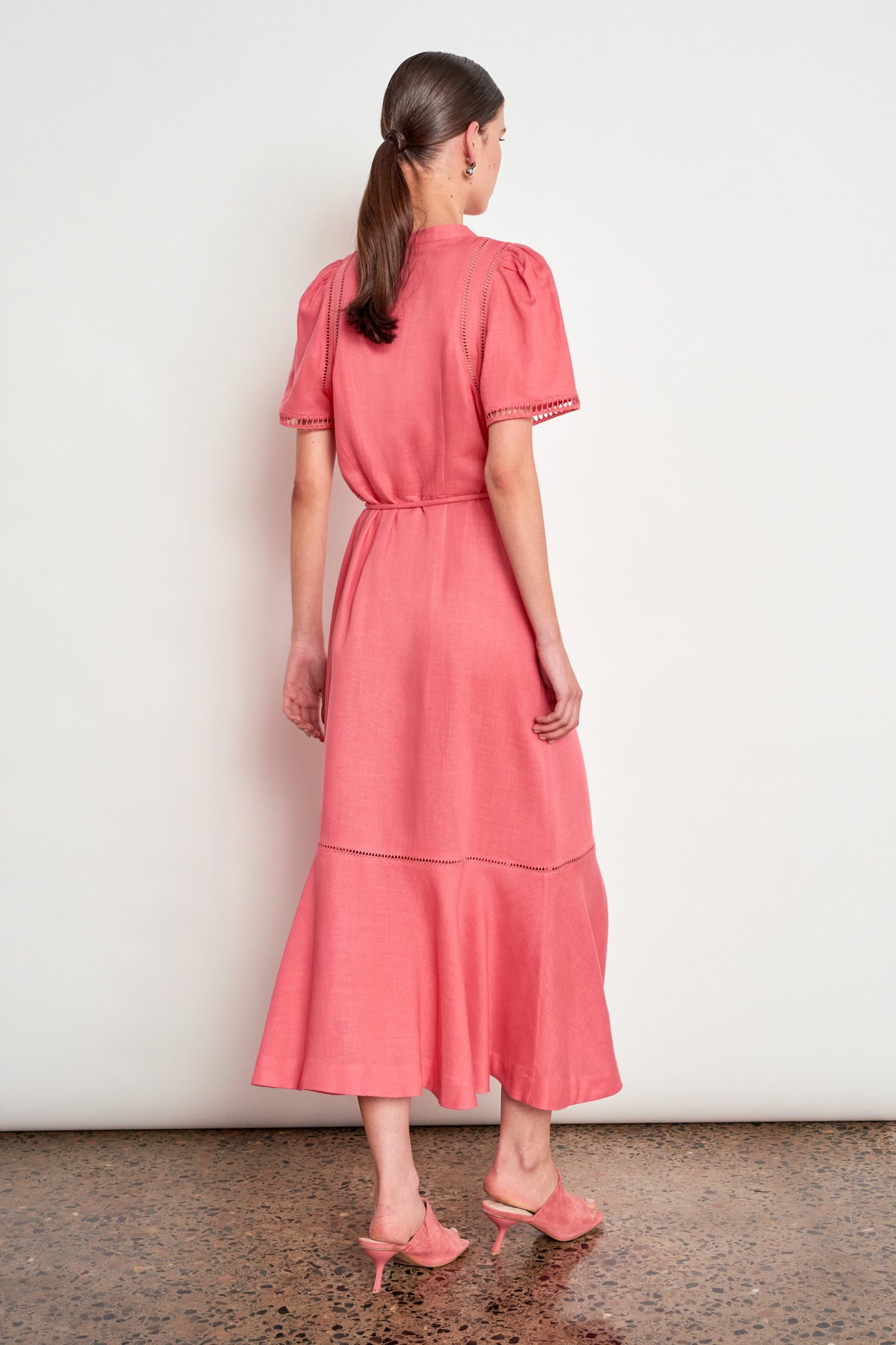 Linen midi dress