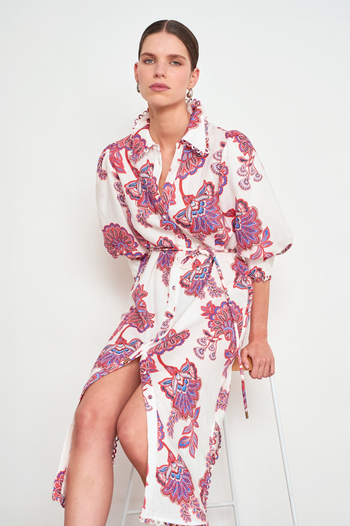 Paisley linen dress