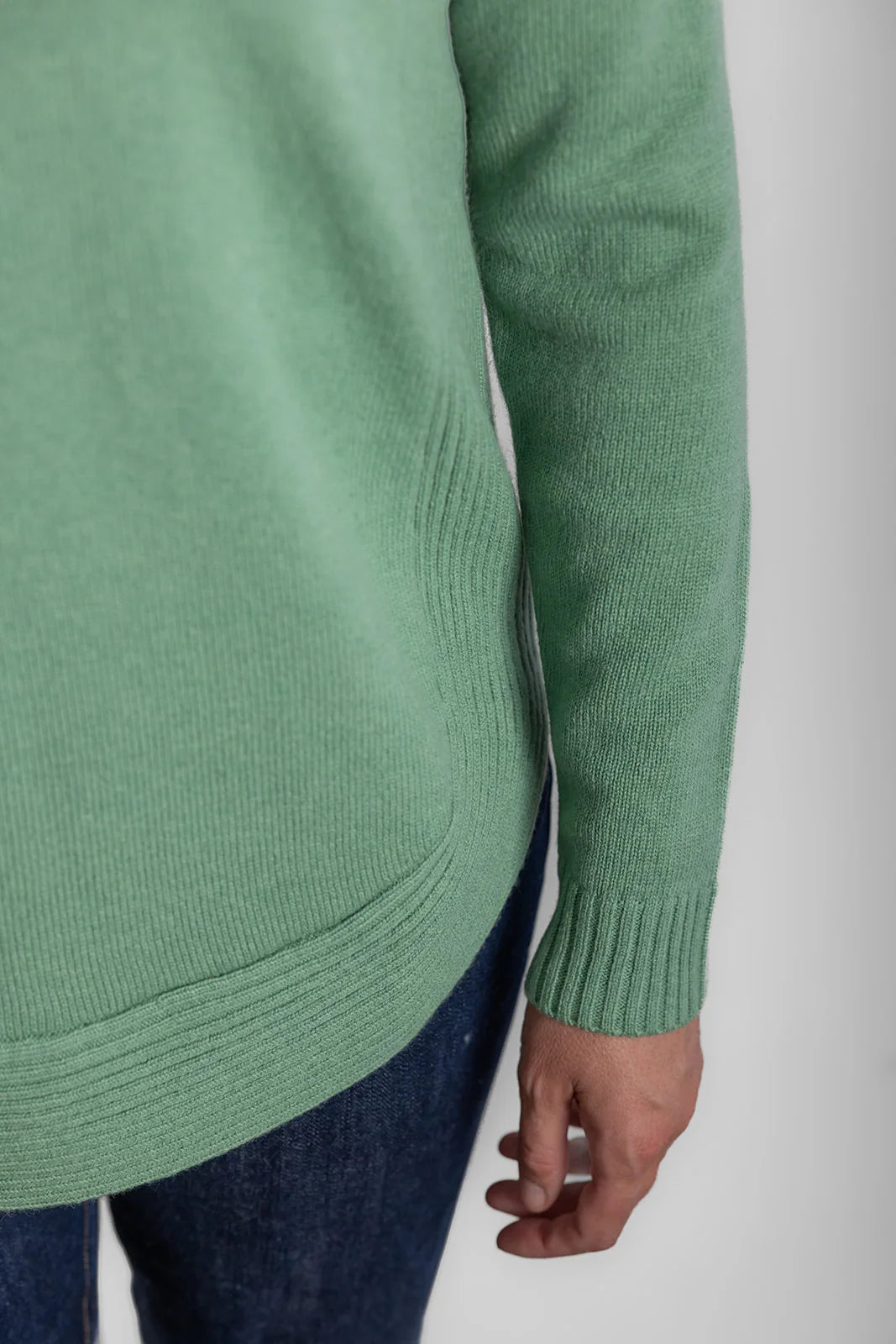 Funnel Neck Jumper - Mint Green