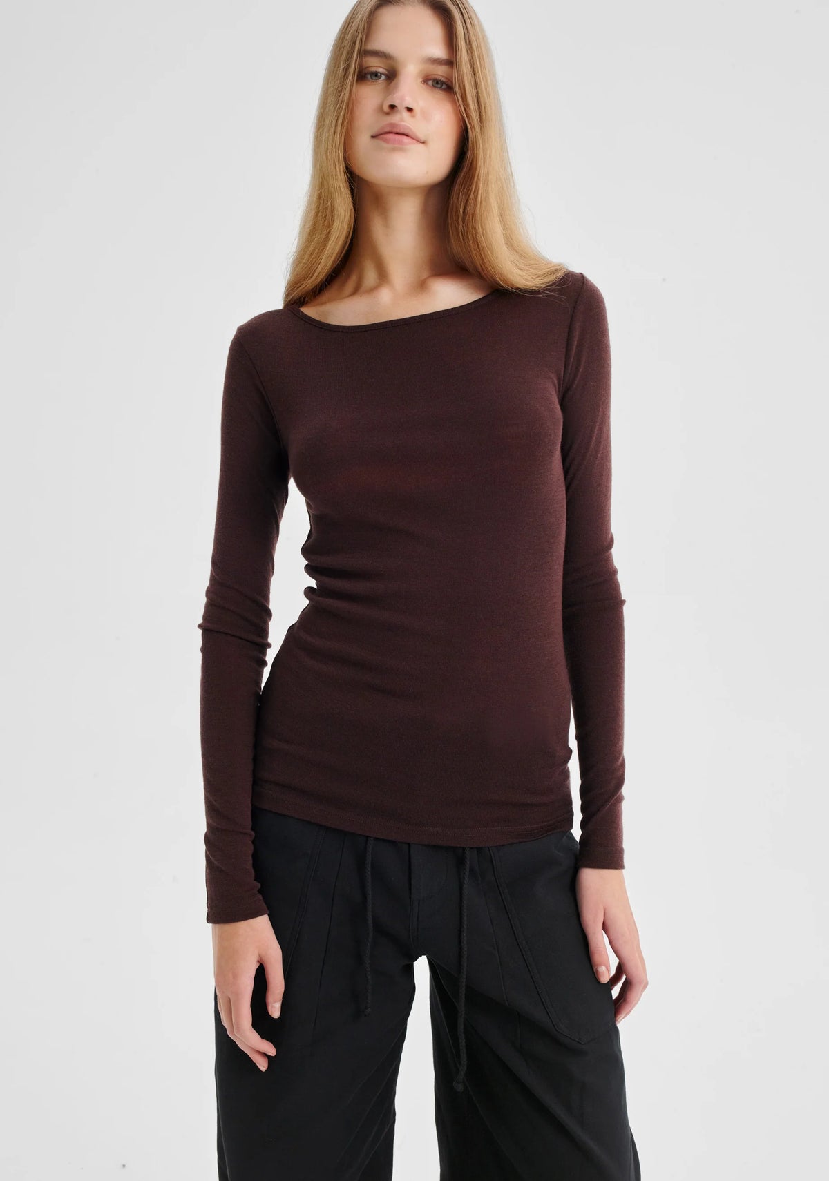 Morri Merino Round Neck - Espresso