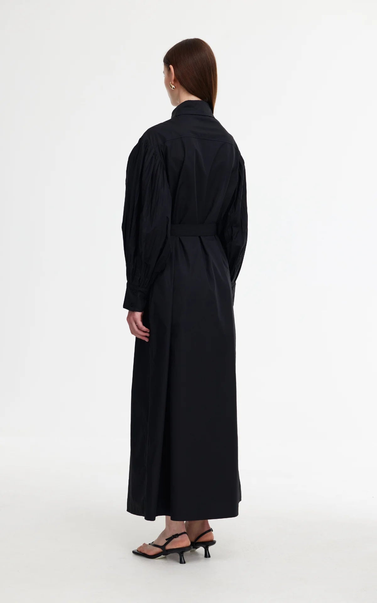 Harlow Pleat Dress - Black