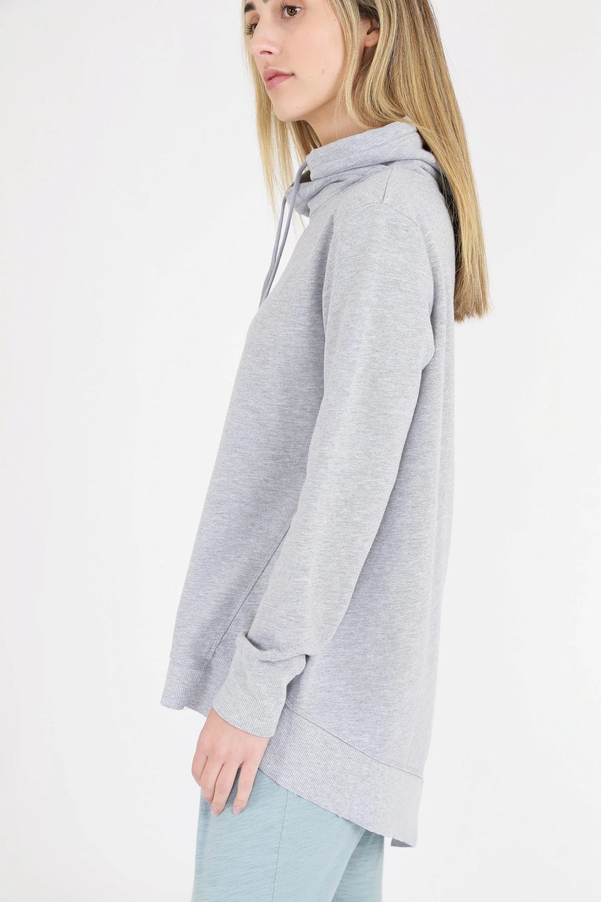 funnel neck grey jumper
