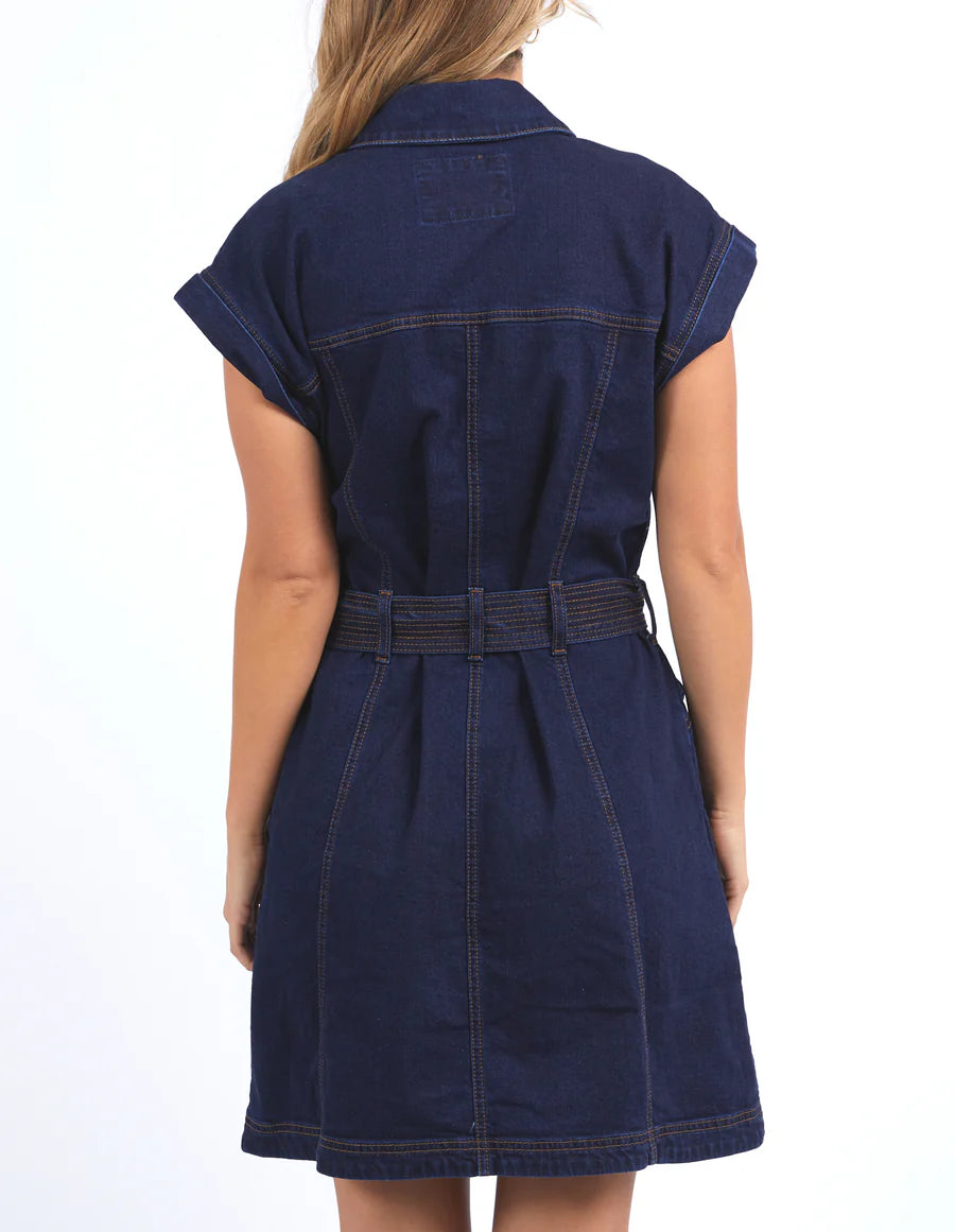 Heidi Dress - Dark Blue Denim